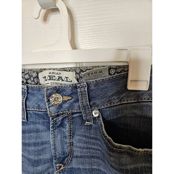 Ariat REAL Denim Icon Straight Womens Blue Jeans Cowgirl Western 29x30 - Picture 4 of 10